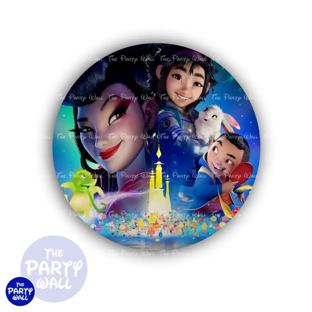 Mas Allá de la Luna - Funda para mampara circular Circular