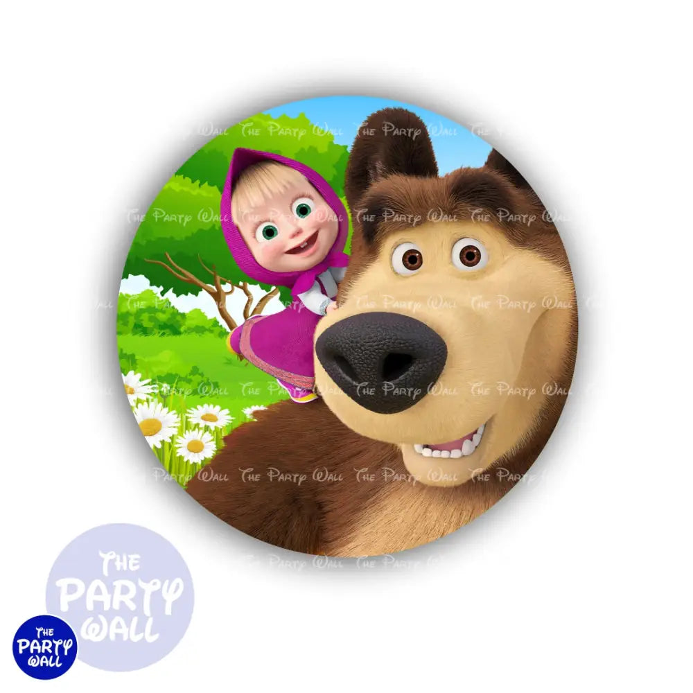 Masha y el Oso - Funda para mampara circular Circular