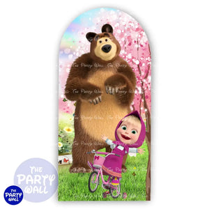 Masha y el Oso - Funda para mampara de punta redonda o rectangular Mampara de punta redonda