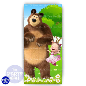 Masha y el Oso - Funda para mampara de punta redonda o rectangular Mampara de punta redonda