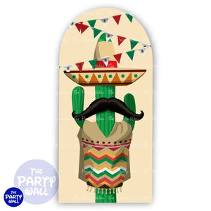 Mexicana - Funda para mampara de punta redonda o rectangular Mampara de punta redonda