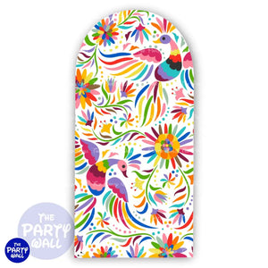 Mexicana - Funda para mampara de punta redonda o rectangular Mampara de punta redonda