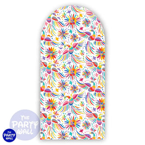 Mexicana - Funda para mampara de punta redonda o rectangular Mampara de punta redonda