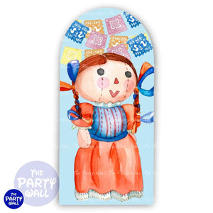 Mexicana - Funda para mampara de punta redonda o rectangular Mampara de punta redonda