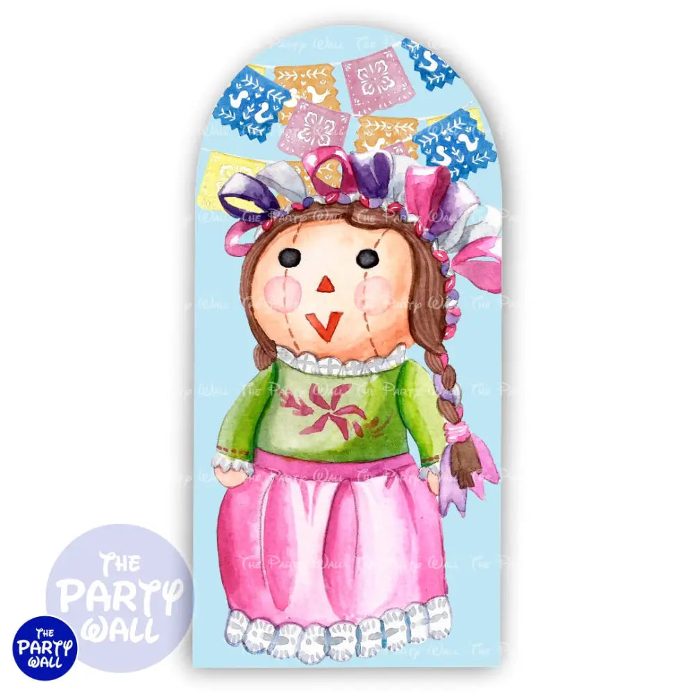 Mexicana - Funda para mampara de punta redonda o rectangular Mampara de punta redonda