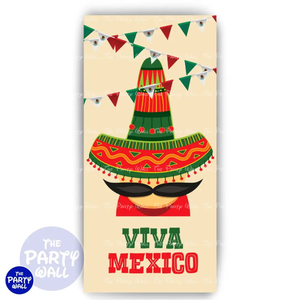 Mexicana - Funda para mampara de punta redonda o rectangular Mampara de punta redonda