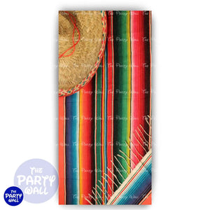 Mexicana - Funda para mampara de punta redonda o rectangular Mampara de punta redonda