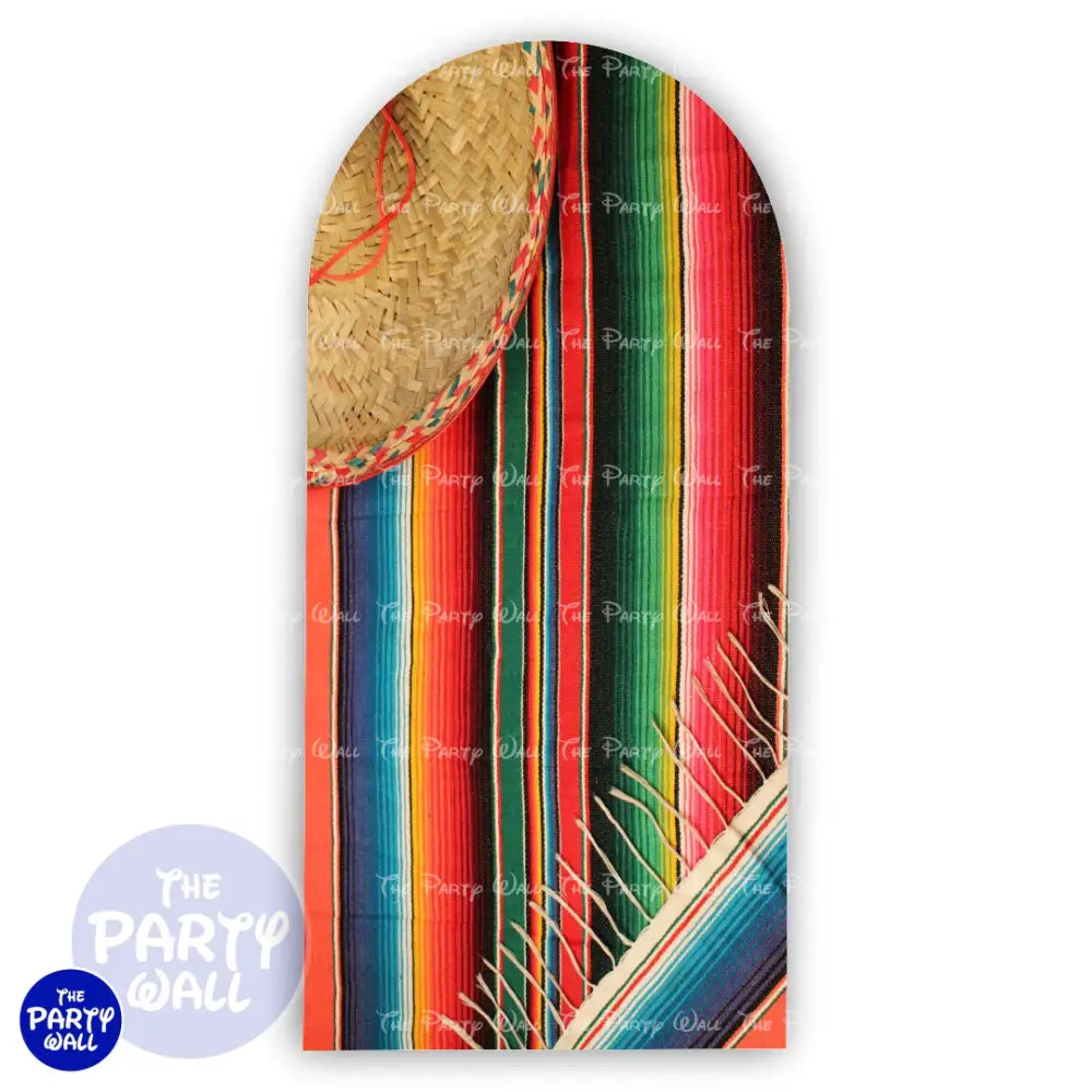 Mexicana - Funda para mampara de punta redonda o rectangular Mampara de punta redonda