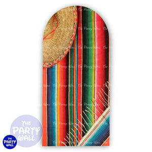 Mexicana - Funda para mampara de punta redonda o rectangular Mampara de punta redonda