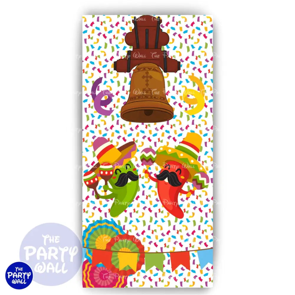 Mexicana - Funda para mampara de punta redonda o rectangular Mampara de punta redonda