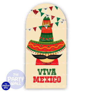 Mexicana - Funda para mampara de punta redonda o rectangular Mampara de punta redonda