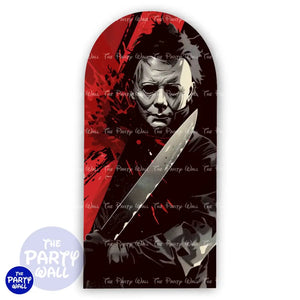 Michael Myers - Funda para mampara de punta redonda o rectangular Mampara de punta redonda