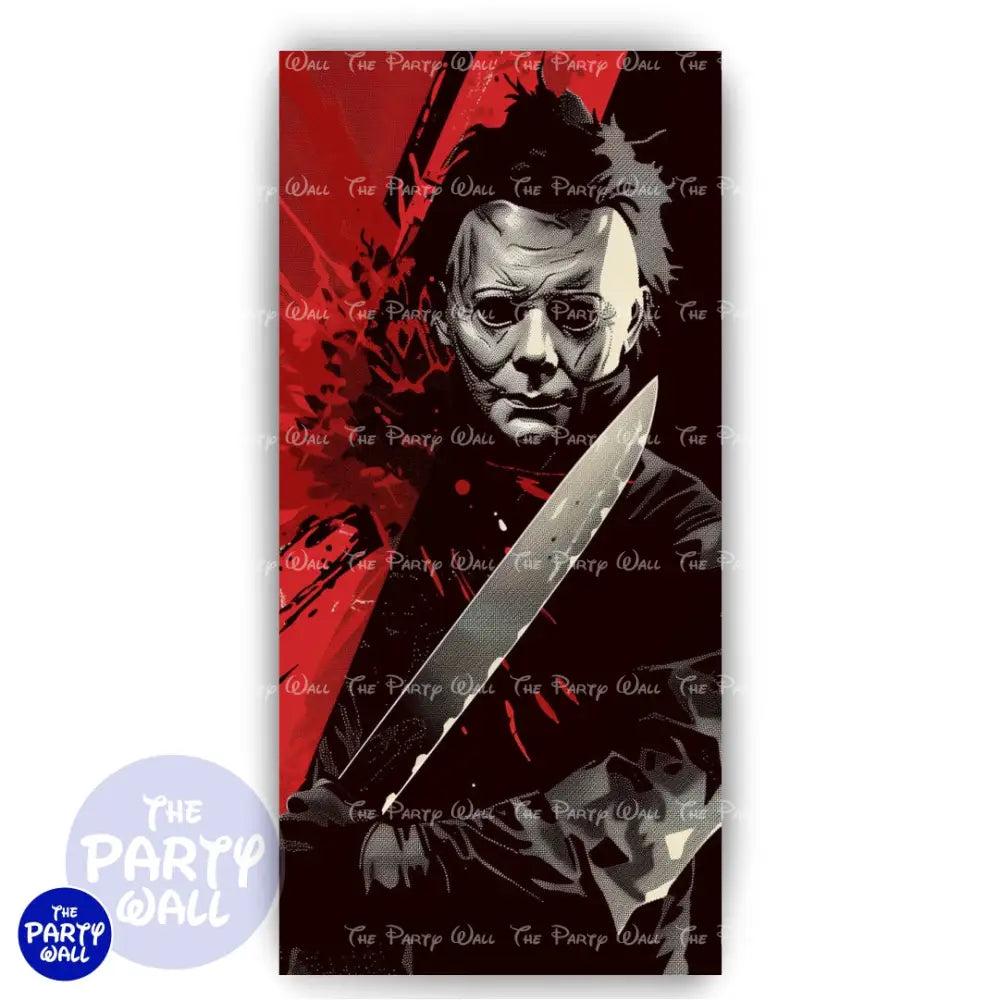 Michael Myers - Funda para mampara de punta redonda o rectangular Mampara de punta redonda