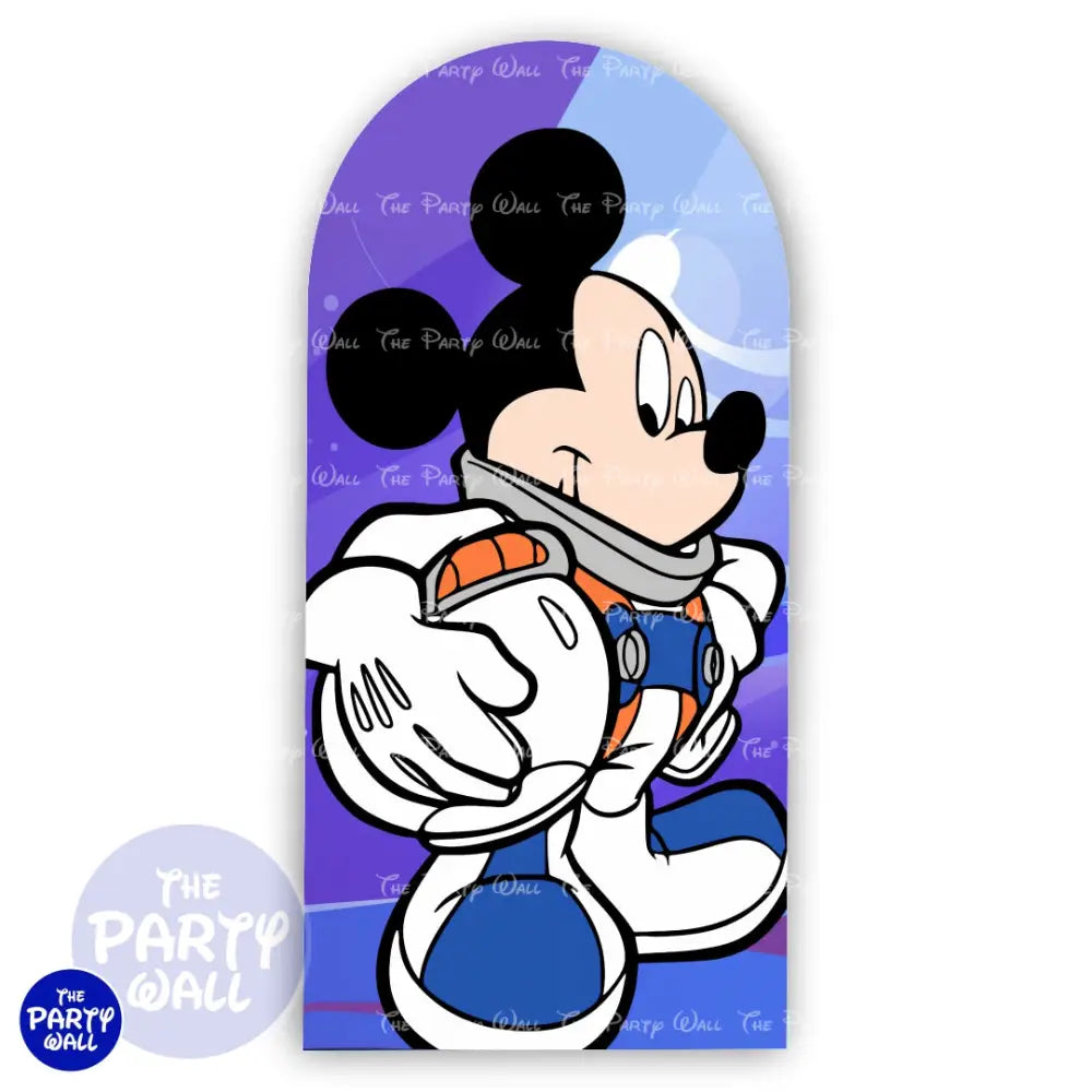 Mickey Mouse Astronauta - Funda para mampara de punta redonda o rectangular Mampara de punta redonda