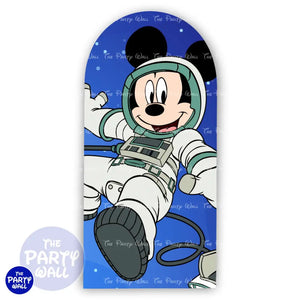 Mickey Mouse Astronauta - Funda para mampara de punta redonda o rectangular Mampara de punta redonda