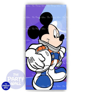 Mickey Mouse Astronauta - Funda para mampara de punta redonda o rectangular Mampara de punta redonda