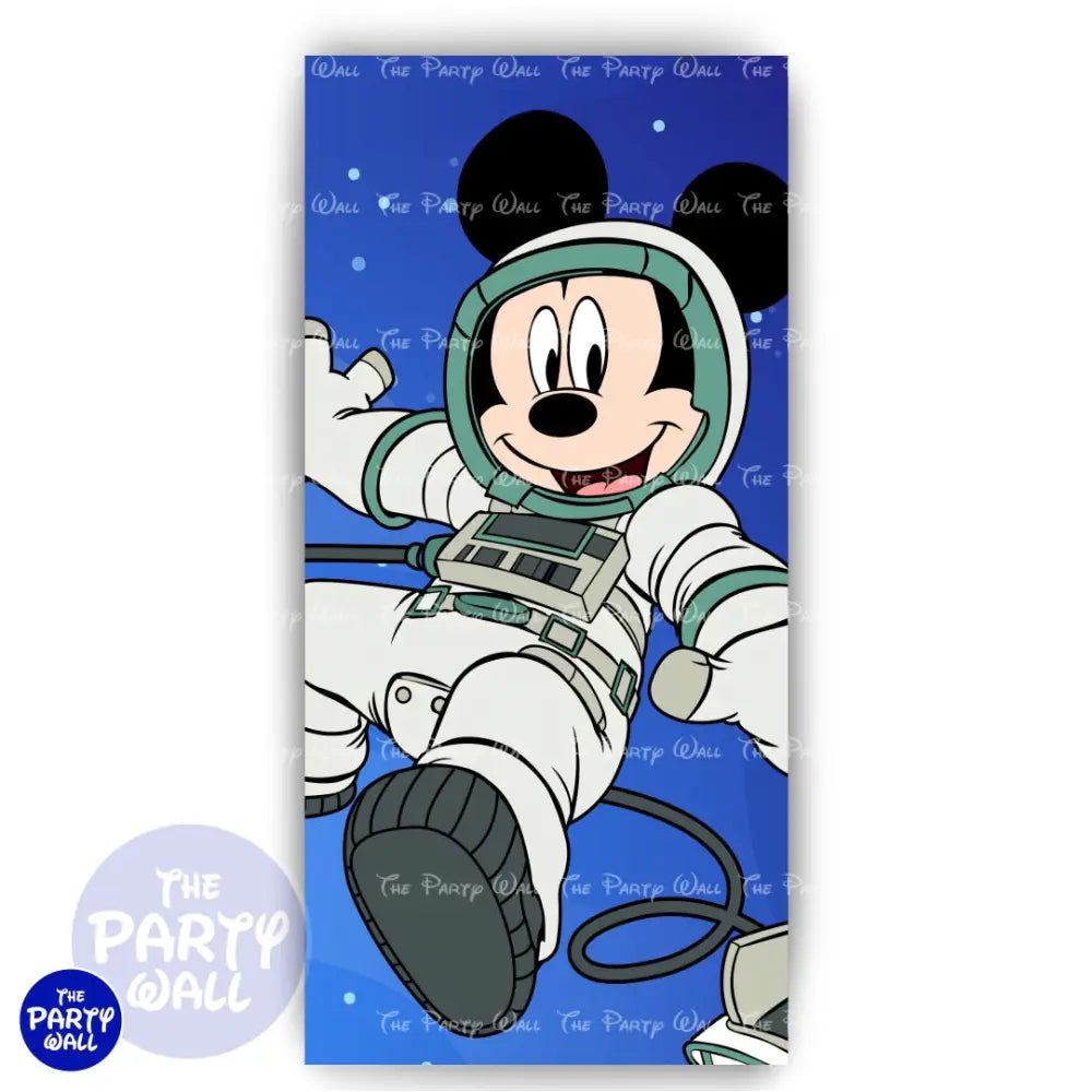 Mickey Mouse Astronauta - Funda para mampara de punta redonda o rectangular Mampara de punta redonda