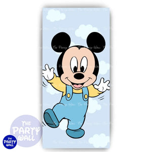 Mickey Mouse Bebé - Funda para mampara de punta redonda o rectangular Mampara de punta redonda