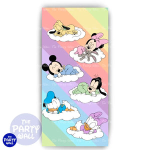 Mickey Mouse Bebé - Funda para mampara de punta redonda o rectangular Mampara de punta redonda