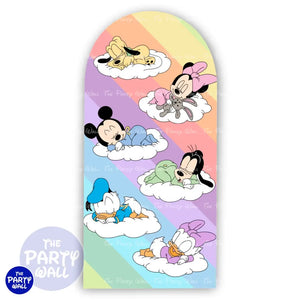 Mickey Mouse Bebé - Funda para mampara de punta redonda o rectangular Mampara de punta redonda