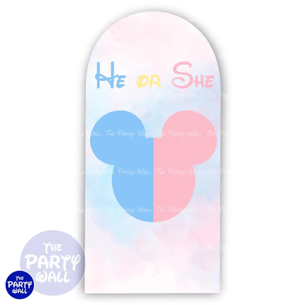 Mickey Mouse - Funda para mampara de punta redonda o rectangular Mampara de punta redonda
