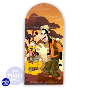 Mickey Mouse - Funda para mampara de punta redonda o rectangular Mampara de punta redonda