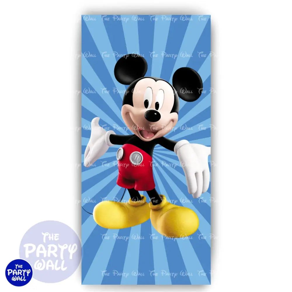 Mickey Mouse - Funda para mampara de punta redonda o rectangular Mampara de punta redonda