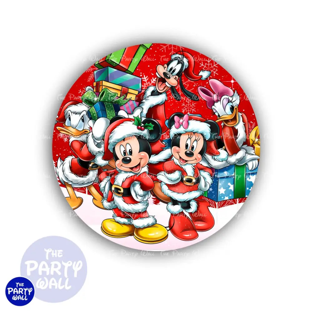 Mickey Mouse Navidad - Funda para mampara circular Circular