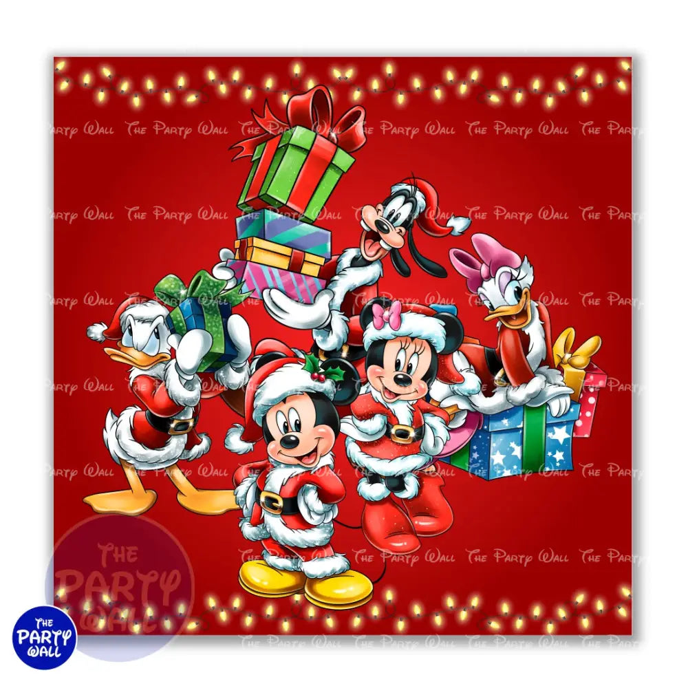 Mickey Mouse Navidad - Funda para mampara cuadrada o rectangular Cuadrado o Rectangular