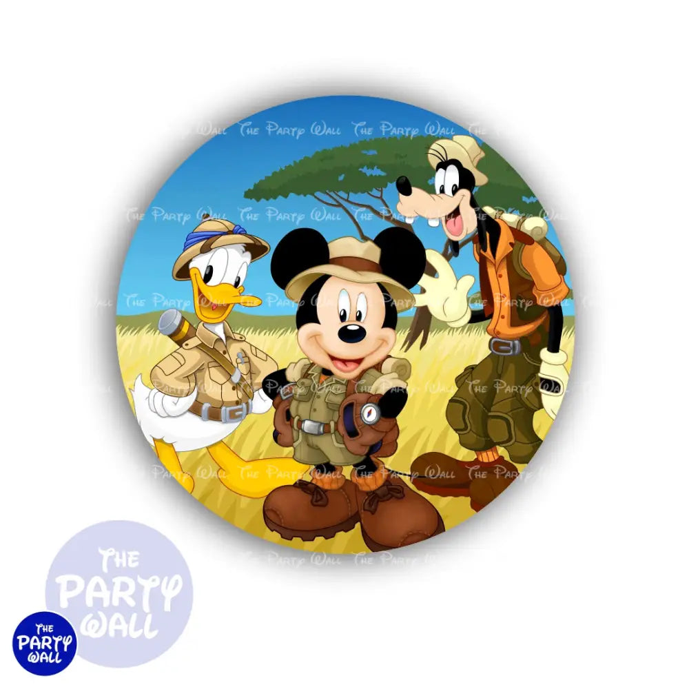Mickey Mouse Safari - Funda para mampara circular Circular