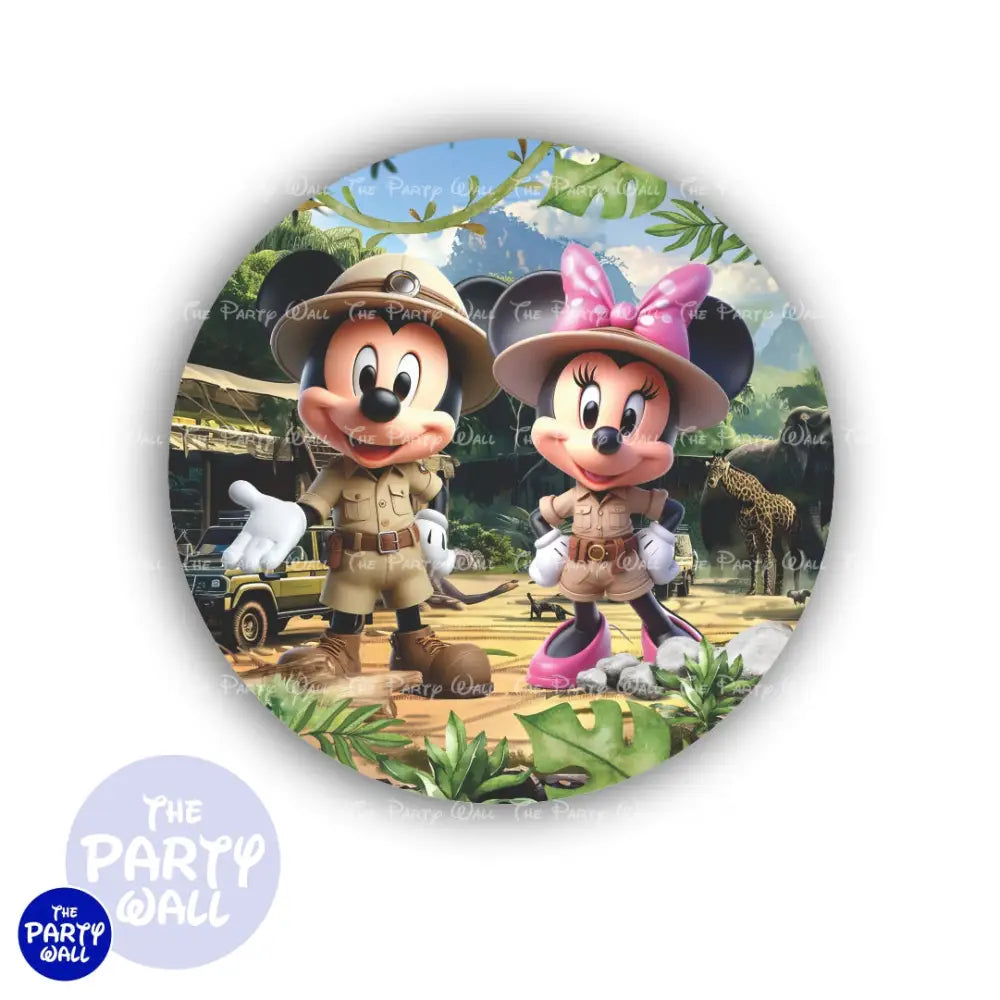 Mickey Mouse Safari - Funda para mampara circular Circular