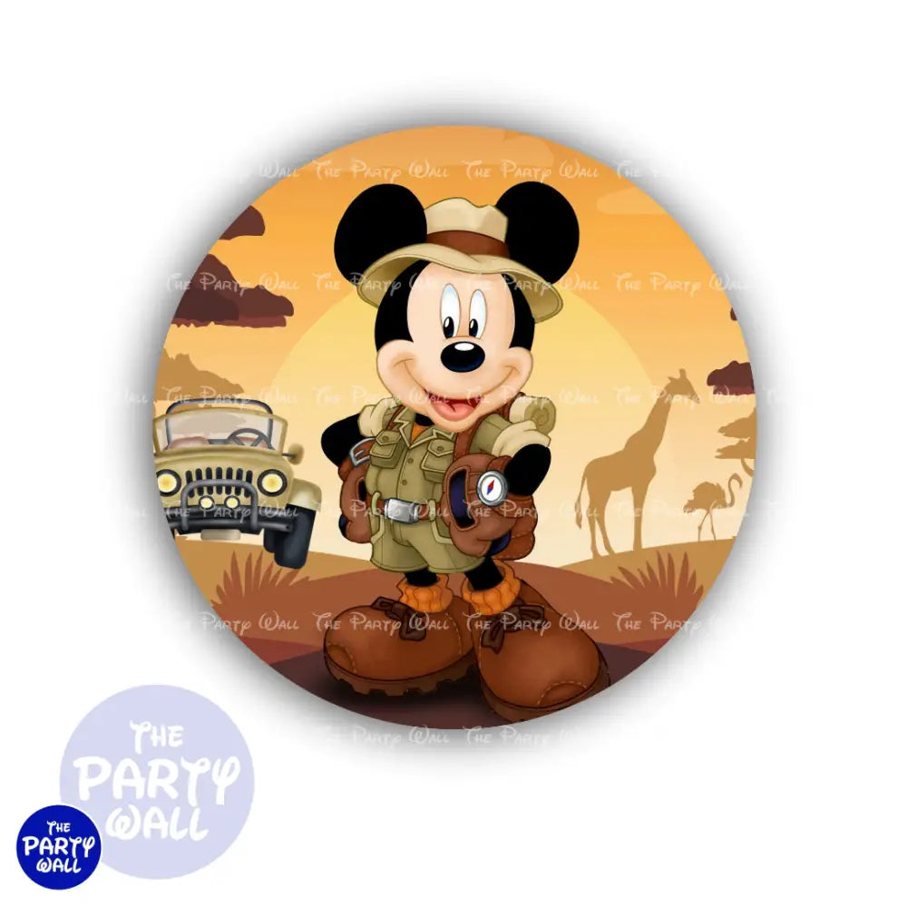 Mickey Mouse Safari - Funda para mampara circular Circular