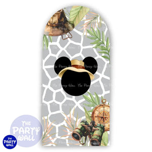 Mickey Mouse Safari - Funda para mampara de punta redonda o rectangular Mampara de punta redonda