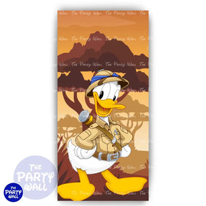 Mickey Mouse Safari - Funda para mampara de punta redonda o rectangular Mampara de punta redonda