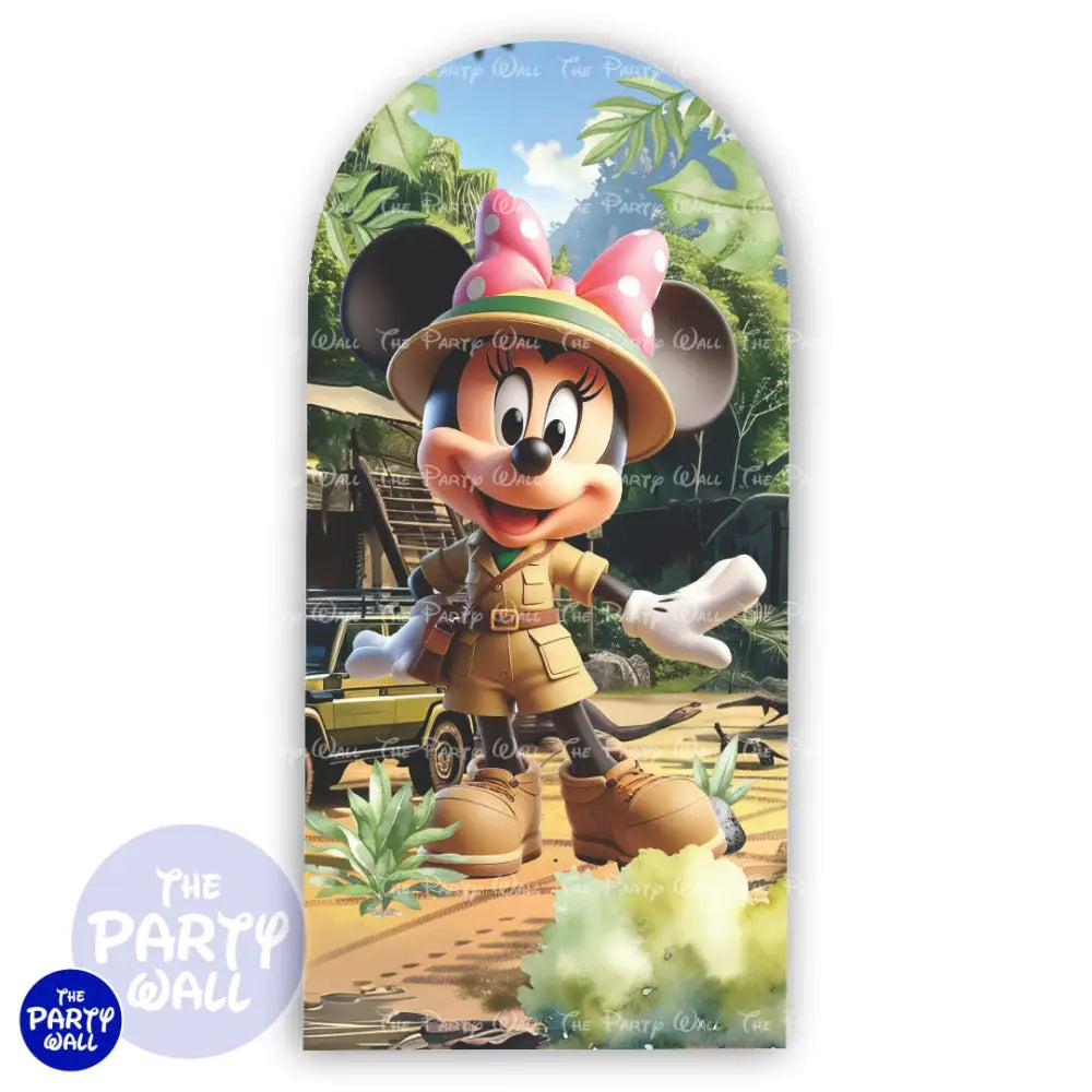 Mickey Mouse Safari - Funda para mampara de punta redonda o rectangular Mampara de punta redonda