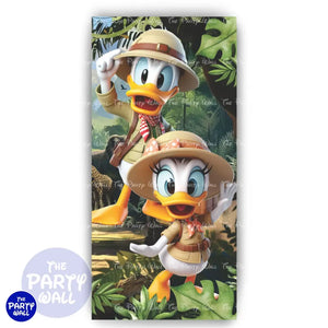 Mickey Mouse Safari - Funda para mampara de punta redonda o rectangular Mampara de punta redonda