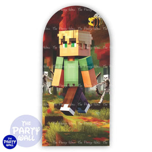 Minecraft - Funda para mampara de punta redonda o rectangular Mampara de punta redonda