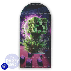 Minecraft - Funda para mampara de punta redonda o rectangular Mampara de punta redonda