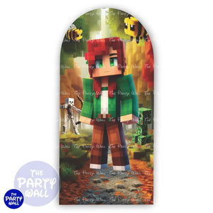 Minecraft - Funda para mampara de punta redonda o rectangular Mampara de punta redonda