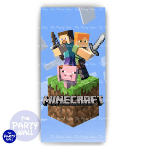 Minecraft - Funda para mampara de punta redonda o rectangular Mampara de punta redonda