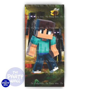 Minecraft - Funda para mampara de punta redonda o rectangular Mampara de punta redonda