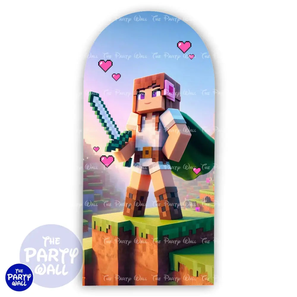 Minecraft - Funda para mampara de punta redonda o rectangular Mampara de punta redonda