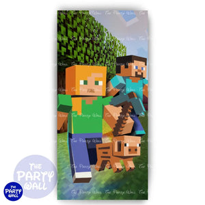 Minecraft - Funda para mampara de punta redonda o rectangular Mampara de punta redonda