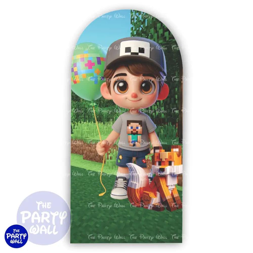 Minecraft - Funda para mampara de punta redonda o rectangular Mampara de punta redonda