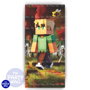 Minecraft - Funda para mampara de punta redonda o rectangular Mampara de punta redonda