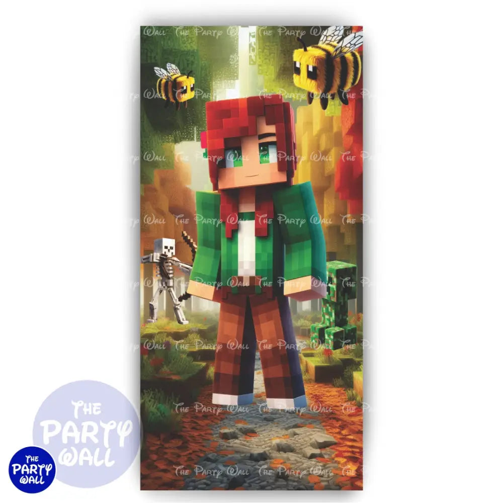 Minecraft - Funda para mampara de punta redonda o rectangular Mampara de punta redonda