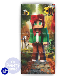 Minecraft - Funda para mampara de punta redonda o rectangular Mampara de punta redonda