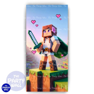 Minecraft - Funda para mampara de punta redonda o rectangular Mampara de punta redonda