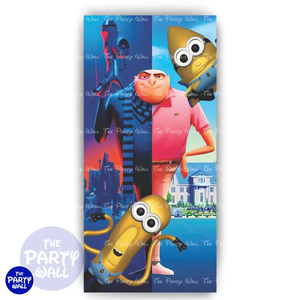 Minions - Funda para mampara cuadrada Mampara de punta redonda