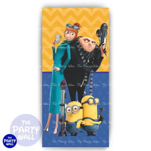 Minions - Funda para mampara cuadrada Mampara de punta redonda